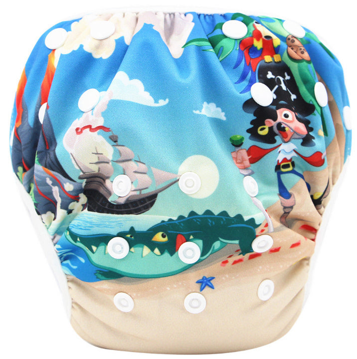 Children cartoon swimming trunks