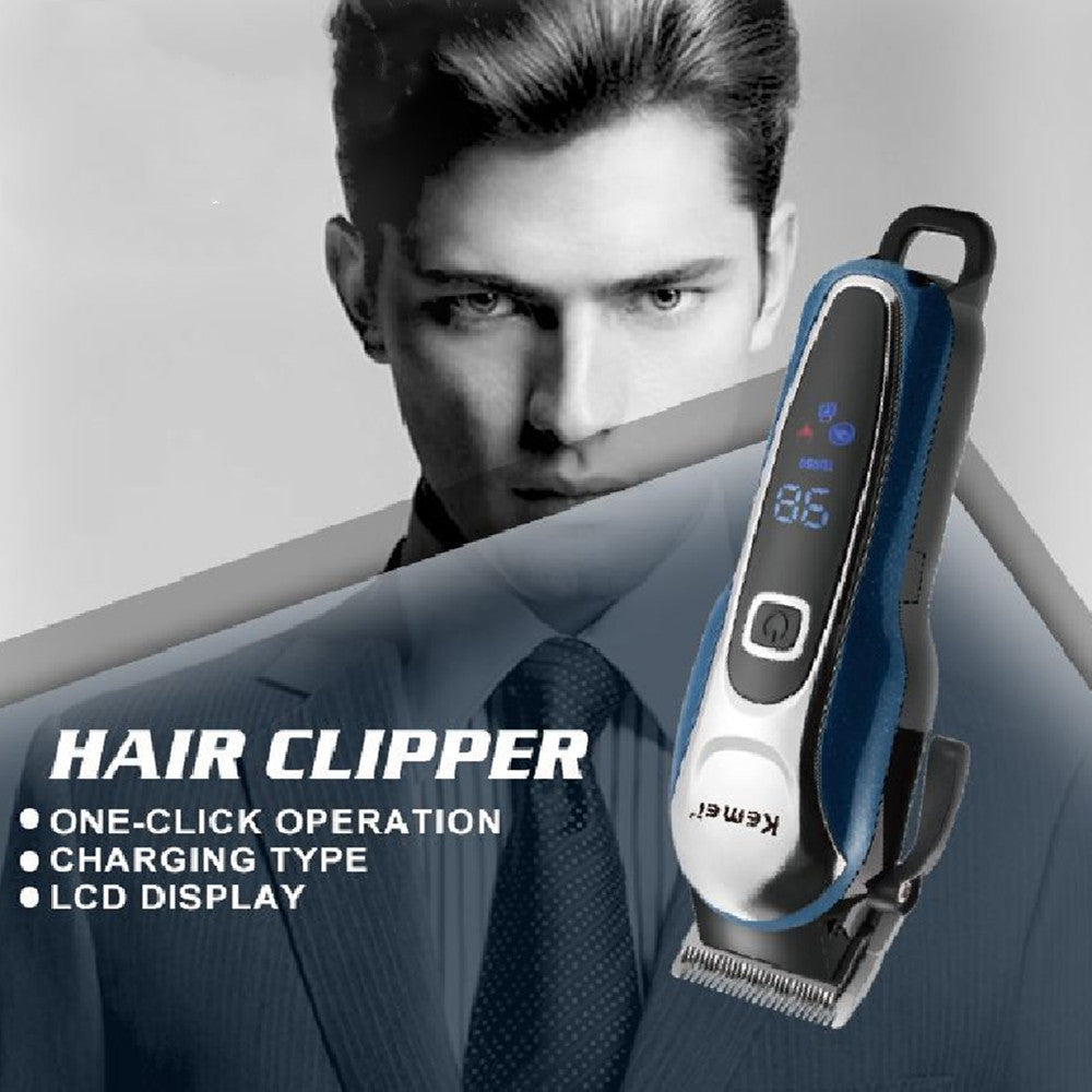 LCD Display Charging Professional Hair Salon Oil Head Electric Clipper